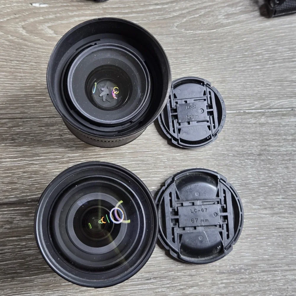 Nikon D200 DSLR Camera Body 2 DX Lenses Phototools Bag Bundle Tested